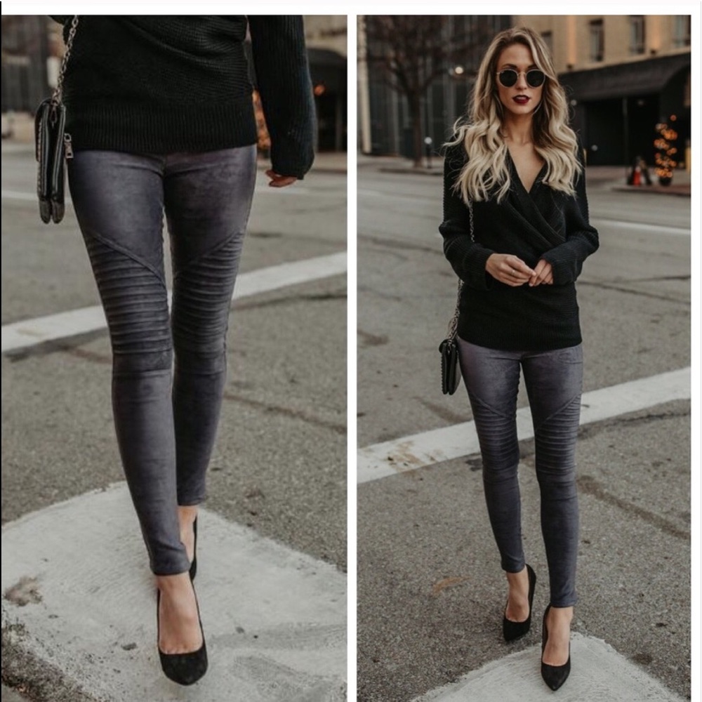 ❤️❤️Heather Grey Moto trousers